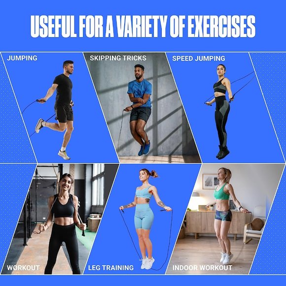 SPORTBIT Adjustable Jump Rope for Speed Skipping - Picture 3 of 6